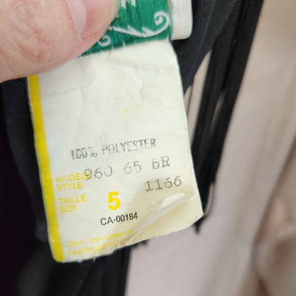 Vintage Black All Over Fringe Flapper Dress Sleeveless Party Dress - Picture 9 of 10